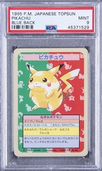 1995 Pokemon Japanese Topsun Pikachu, Blue Back - PSA MINT 9